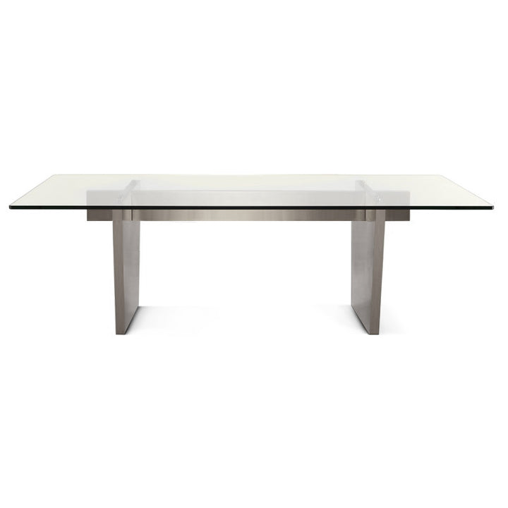 AIDEN GLASS TOP DINING TABLE