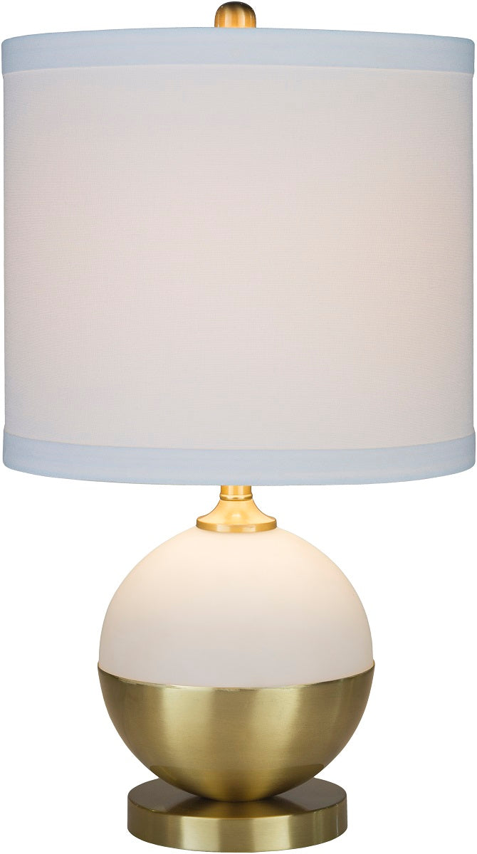 ASKEW BULB LAMP: WHITE, BRASS