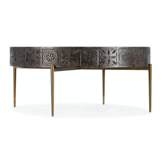 AMAYA CARVED WOOD COFFEE TABLE