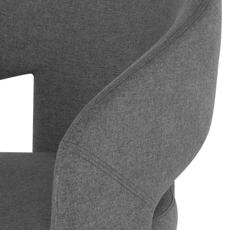 ANISE SHALE GREY FABRIC ACCENT CHAIR
