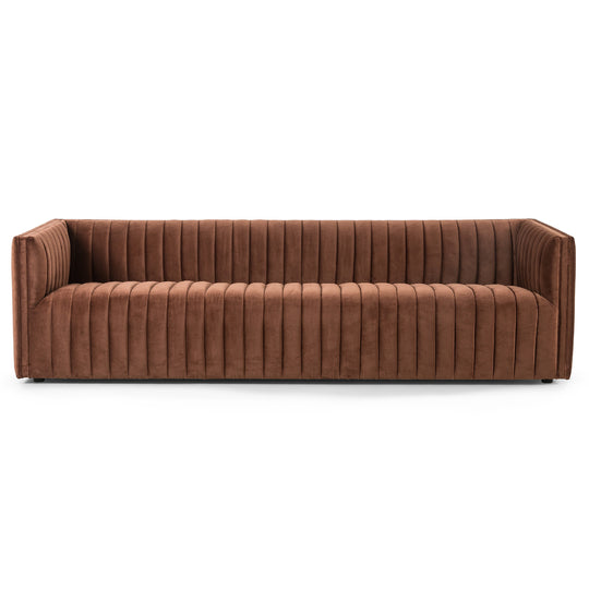 AUGUSTINE CHANNEL TUFTED SOFA: AUBURN VELVET