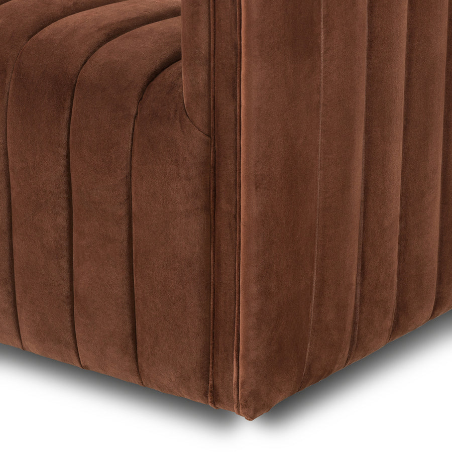 AUGUSTINE CHANNEL TUFTED SOFA: AUBURN VELVET