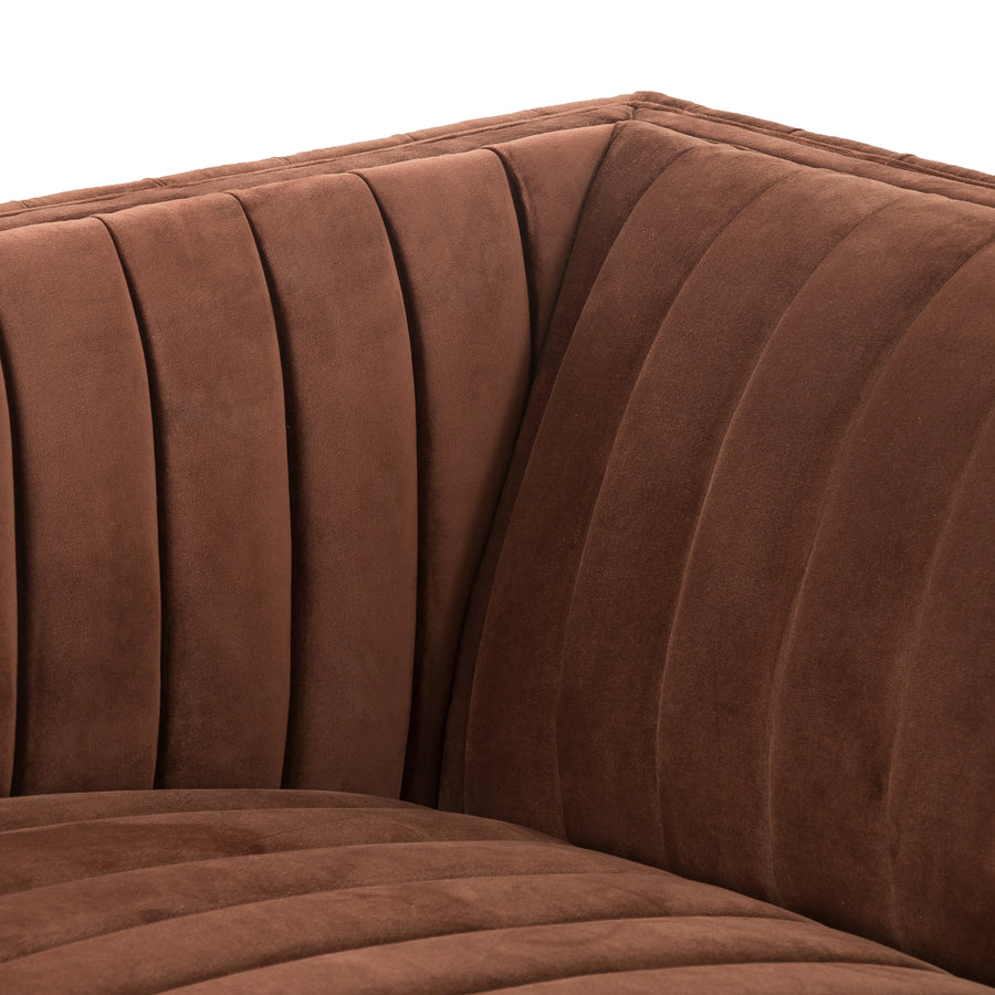 AUGUSTINE CHANNEL TUFTED SOFA: AUBURN VELVET