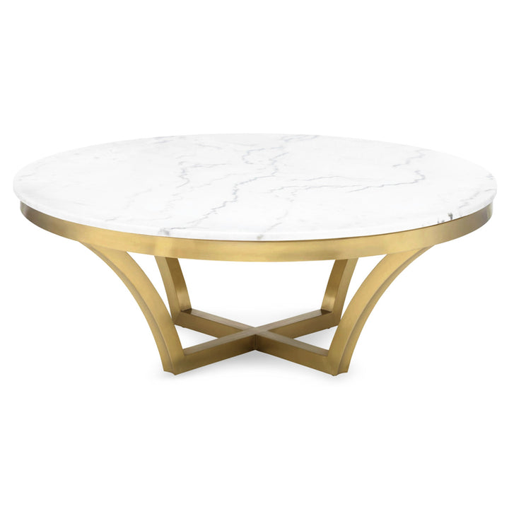 AURORA MARBLE + BRUSHED GOLD COFFEE TABLE