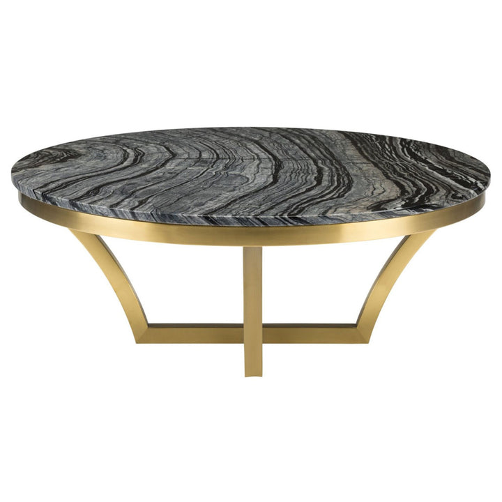 AURORA MARBLE + BRUSHED GOLD COFFEE TABLE