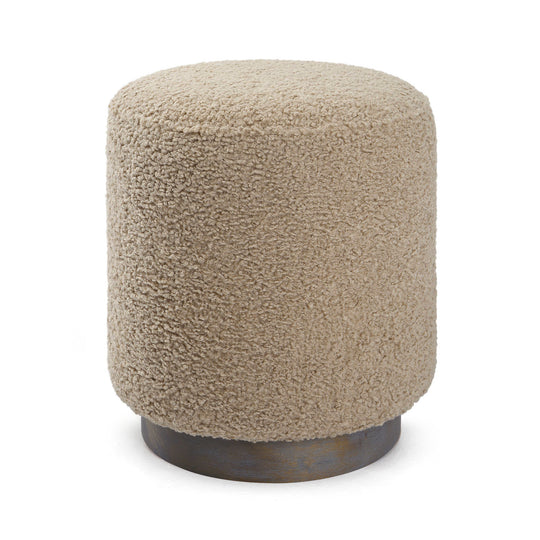 AVILA FAUX SHEARLING OTTOMAN