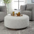 AVILA IVORY-GREY BOUCLE COCKTAIL OTTOMAN