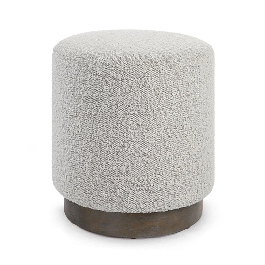 AVILA IVORY - GREY BOUCLE OTTOMAN