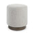 AVILA IVORY-GREY BOUCLE OTTOMAN