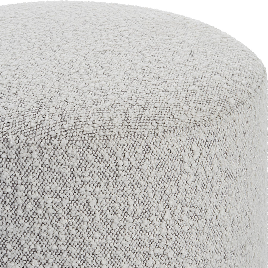 AVILA IVORY - GREY BOUCLE OTTOMAN