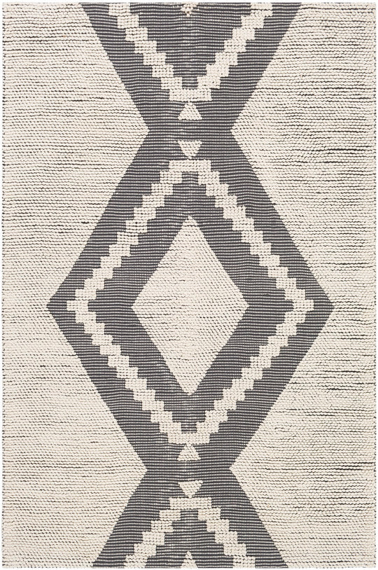 AZA INDOOR - OUTDOOR RUG: CHARCOAL + IVORY
