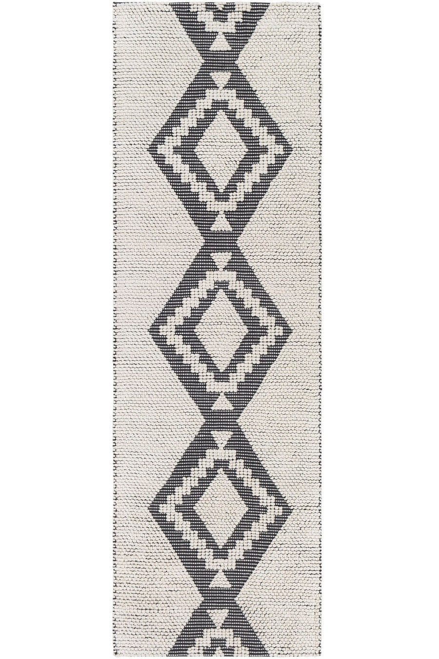AZA INDOOR - OUTDOOR RUG: CHARCOAL + IVORY