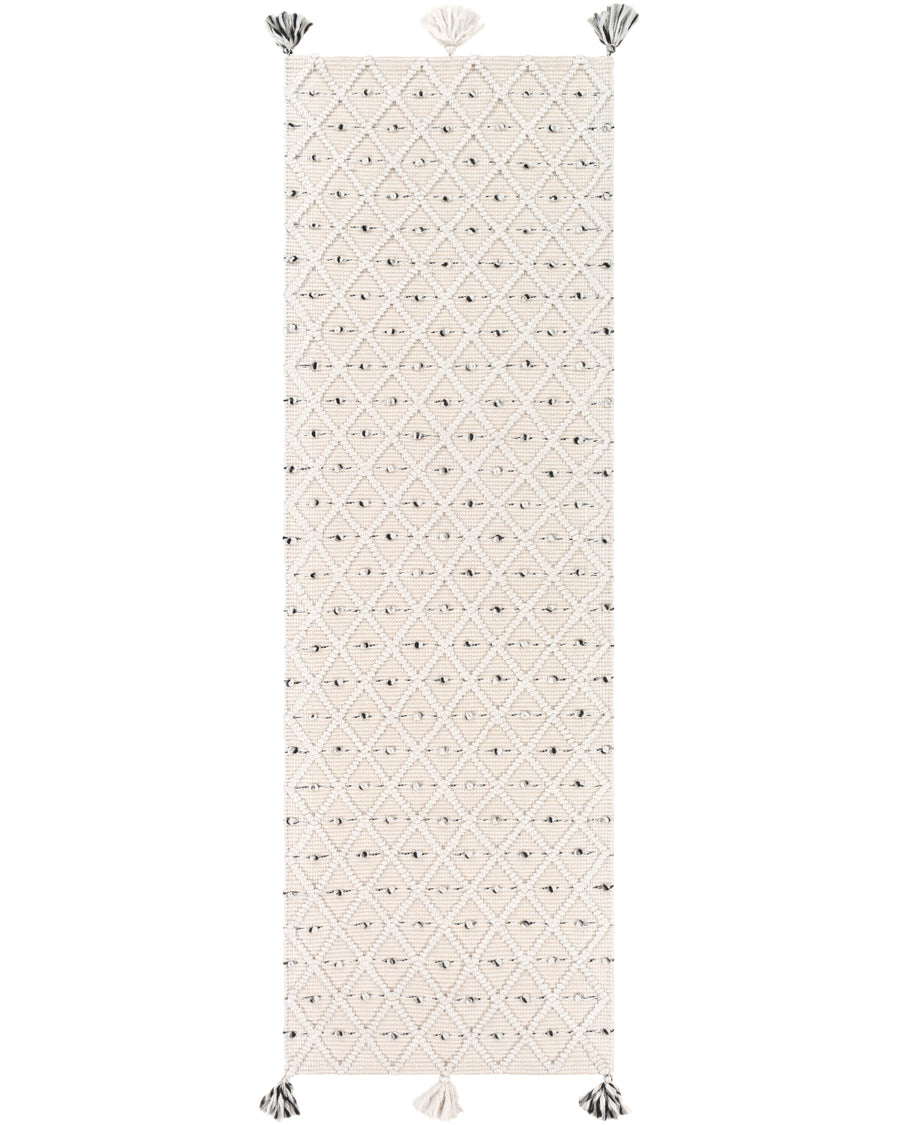 AZA POM INDOOR - OUTDOOR RUG: IVORY