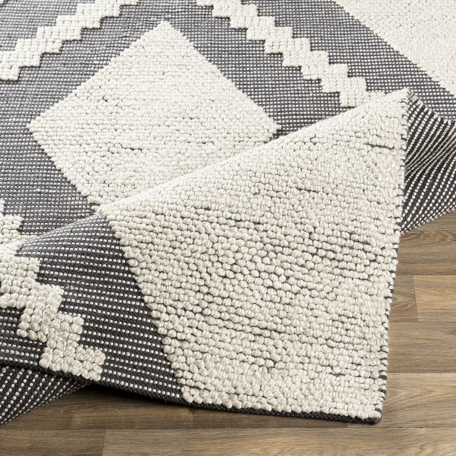 AZA INDOOR - OUTDOOR RUG: CHARCOAL + IVORY