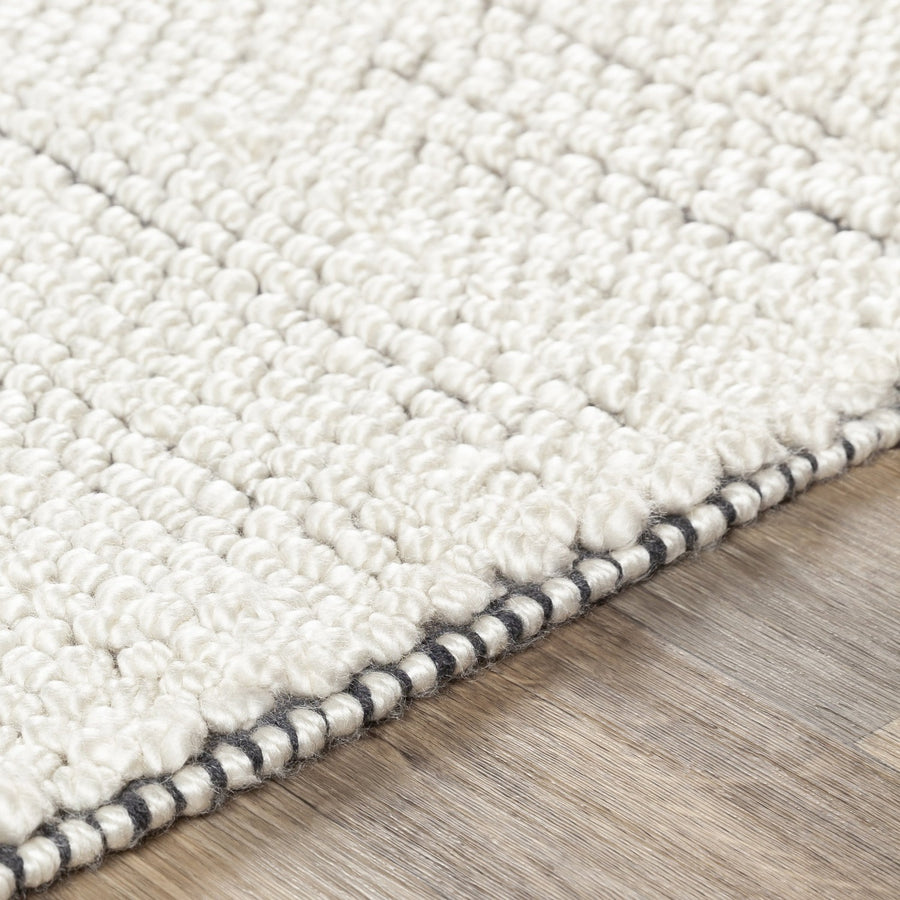 AZA INDOOR - OUTDOOR RUG: CHARCOAL + IVORY