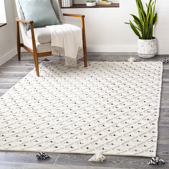 AZA POM INDOOR - OUTDOOR RUG: IVORY