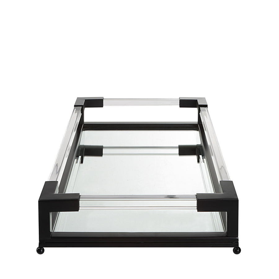 BALKAN MIRRORED SERVING TRAY: BLACK