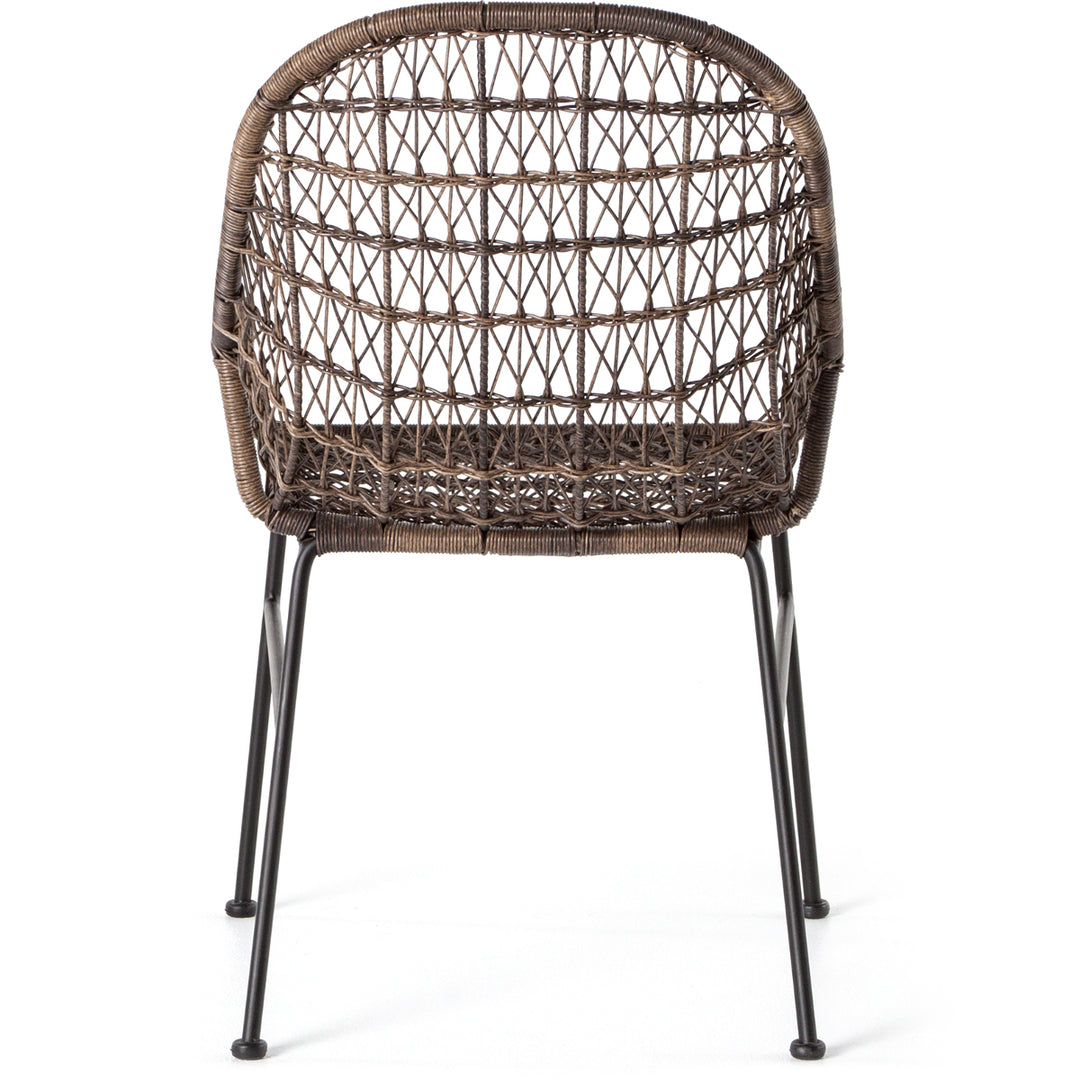 brown wicker dining chair