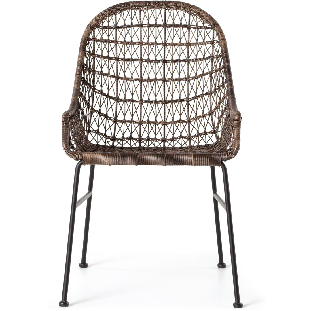 brown woven outdoor chair