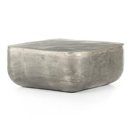 BASIL SQUARE COFFEE TABLE: ANTIQUE NICKEL