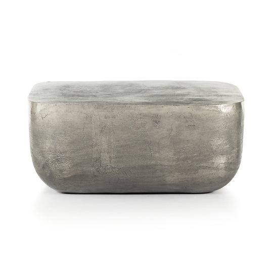 BASIL SQUARE COFFEE TABLE: ANTIQUE NICKEL