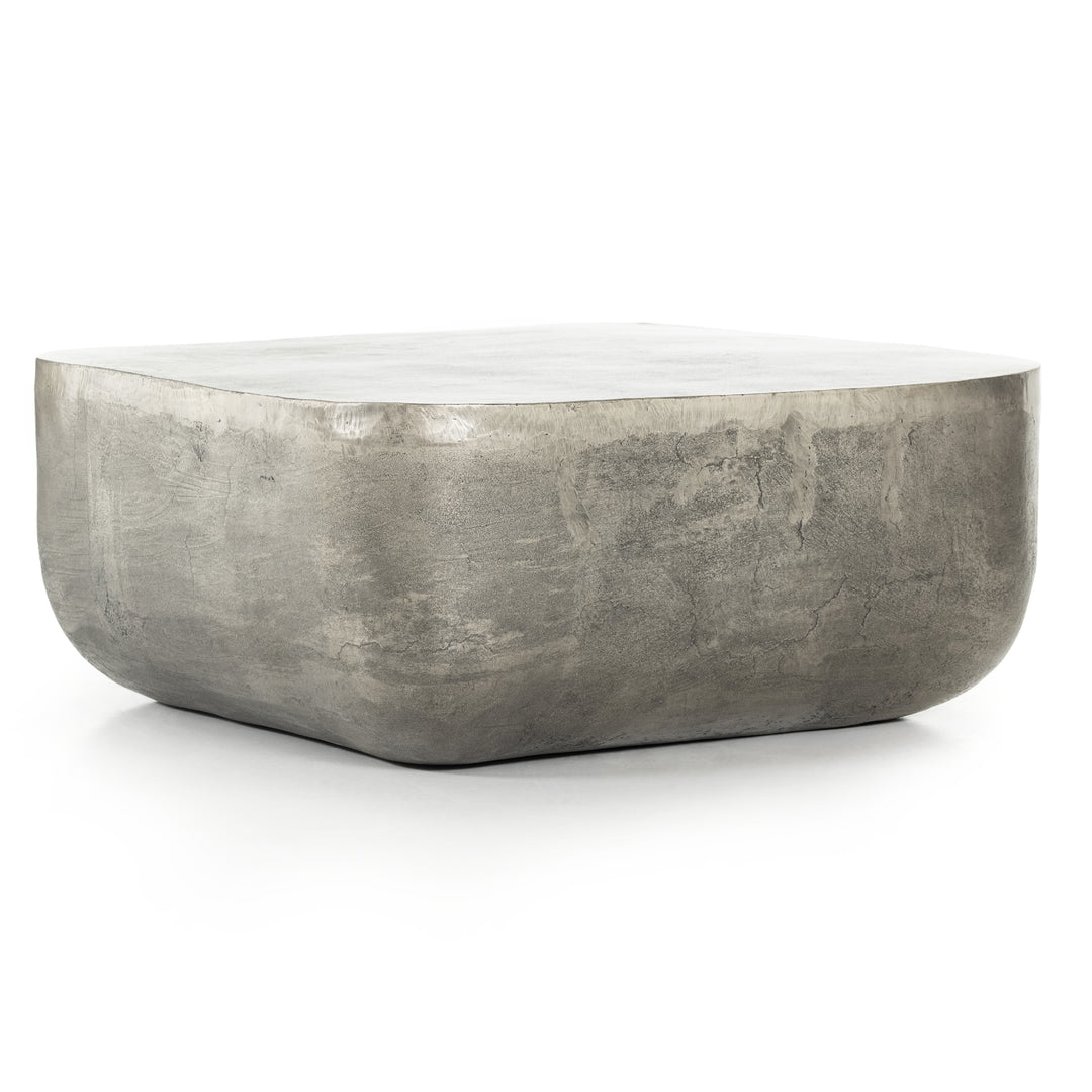BASIL SQUARE COFFEE TABLE: ANTIQUE NICKEL
