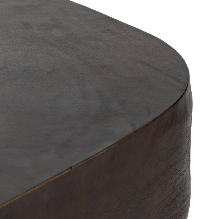 BASIL SQUARE COFFEE TABLE: ANTIQUE RUST
