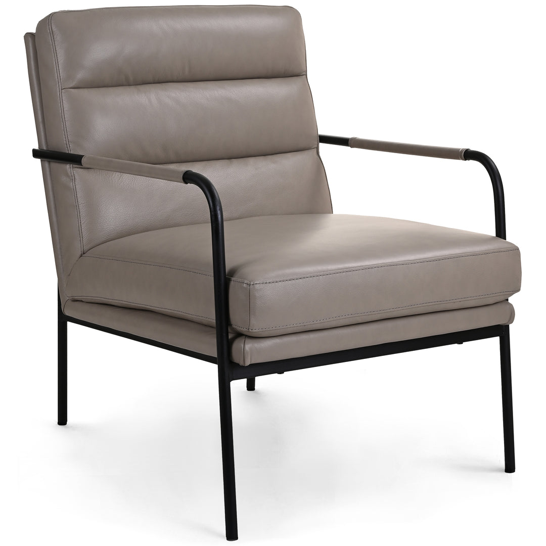 BAUER CLAY LEATHER ARM CHAIR