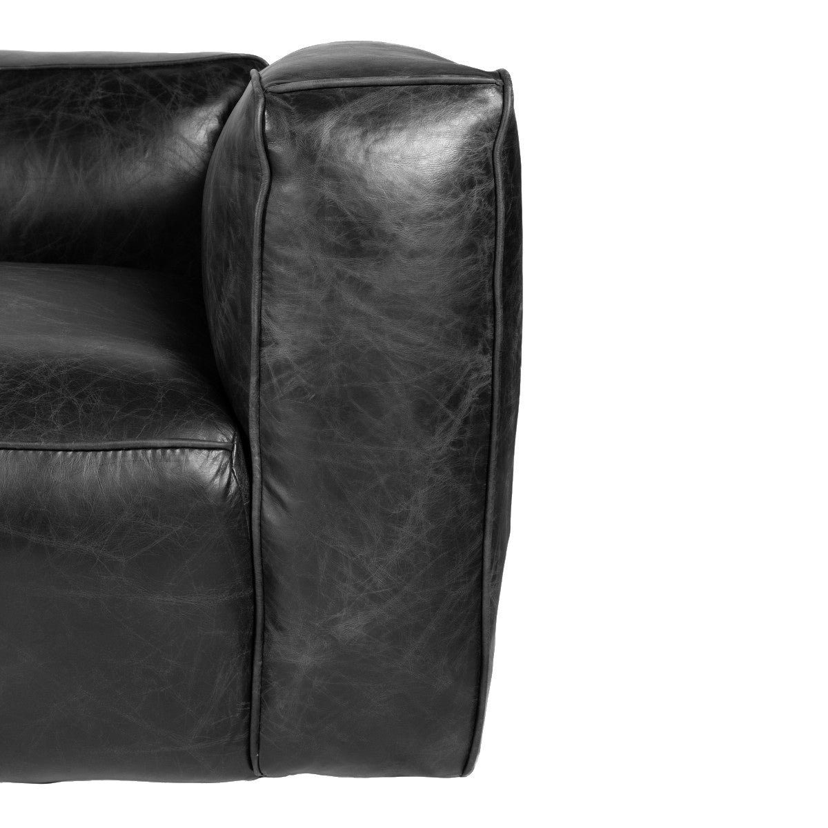 Bauhaus Vintage Black Leather Sofa