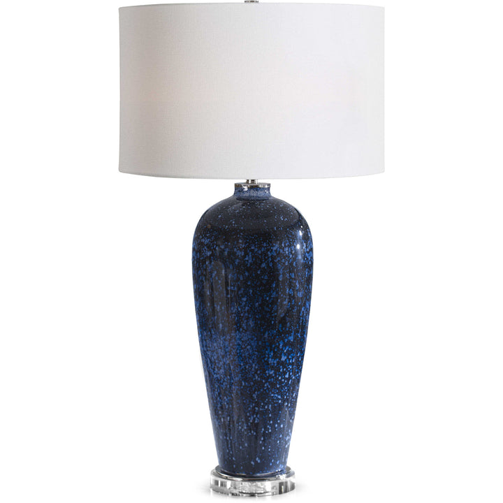 BLUE STARGAZER ART GLASS LAMP