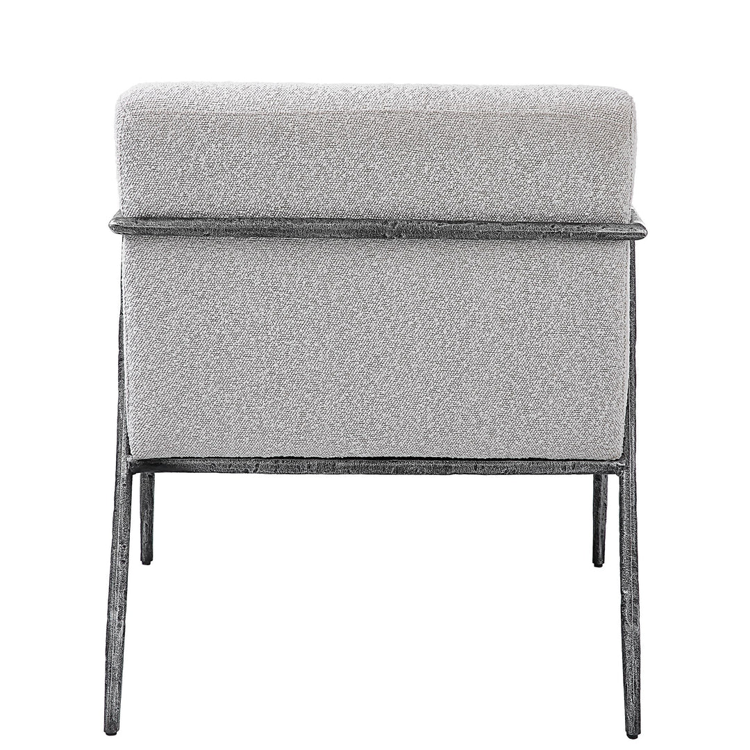 BRISBANE IVORY-GREY BOUCLE ACCENT CHAIR