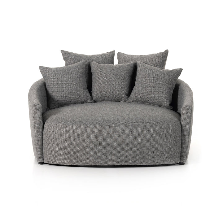 CHLOE ROUND MEDIA LOUNGER: CHARCOAL