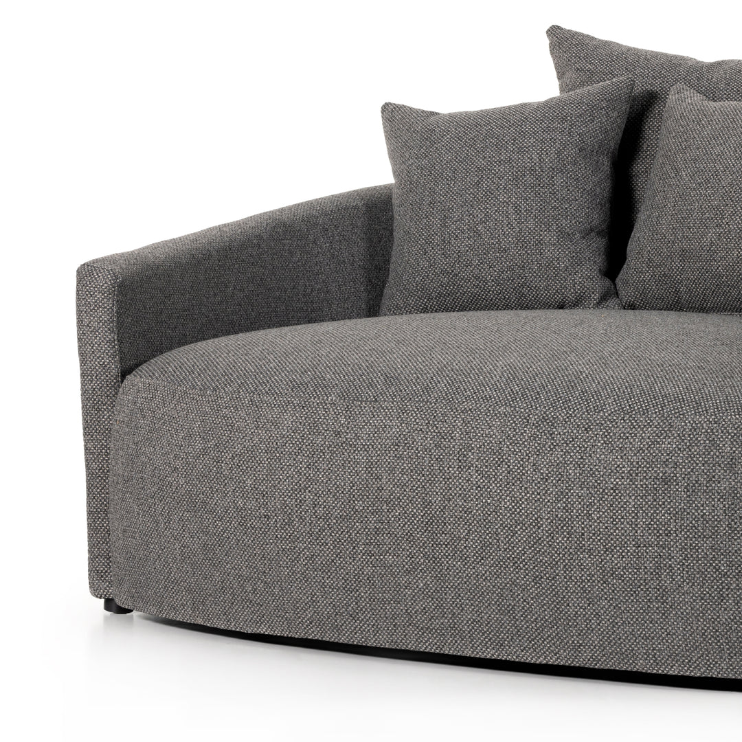 CHLOE ROUND MEDIA LOUNGER: CHARCOAL