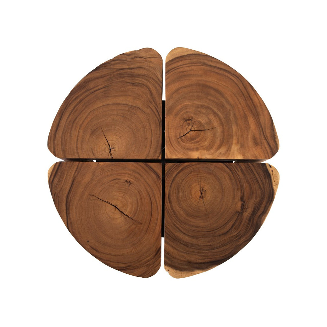 CLOVER NATURAL CHAMCHA WOOD COFFEE TABLE