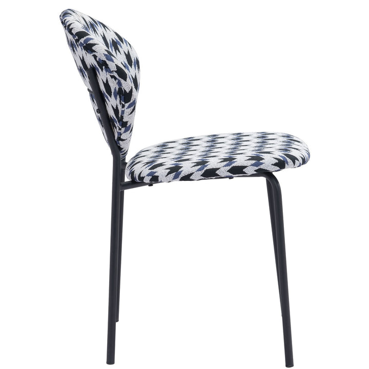 CLYDE GEOMETRIC PRINT DINING CHAIR | SET OF 2