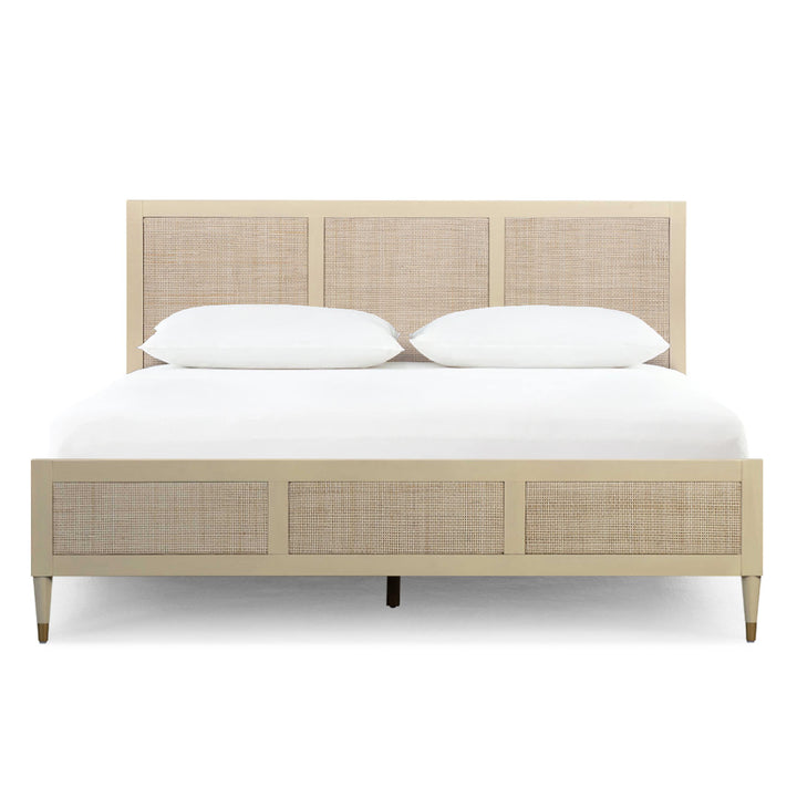 COCO ALMOND CANE PANEL BED