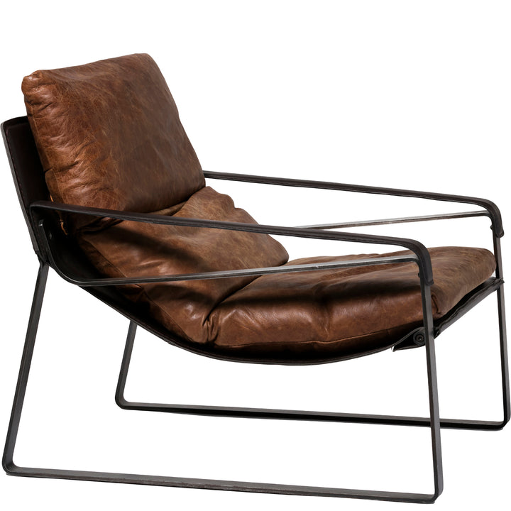 CONNOR OPEN ROAD BROWN LEATHER SLING CHAIR