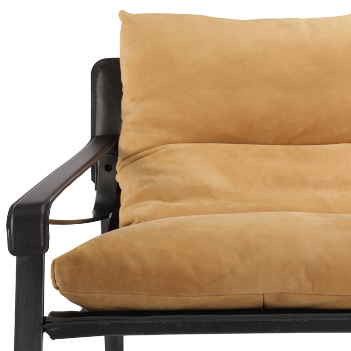 CONNOR SUNBAKED TAN LEATHER SLING CHAIR