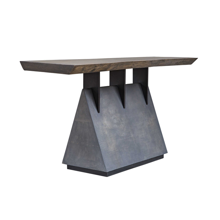 CONSTRUCT INDUSTRIAL LIVE EDGE CONSOLE TABLE