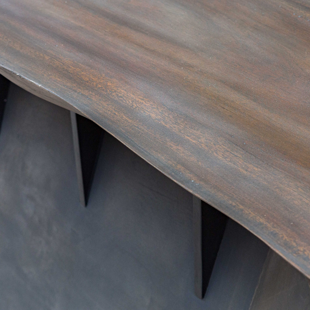 CONSTRUCT INDUSTRIAL LIVE EDGE CONSOLE TABLE