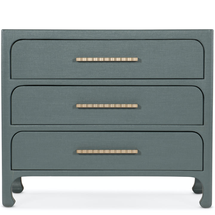 CRUISER LACQUERED GRASSCLOTH CHEST: REEF BLUE