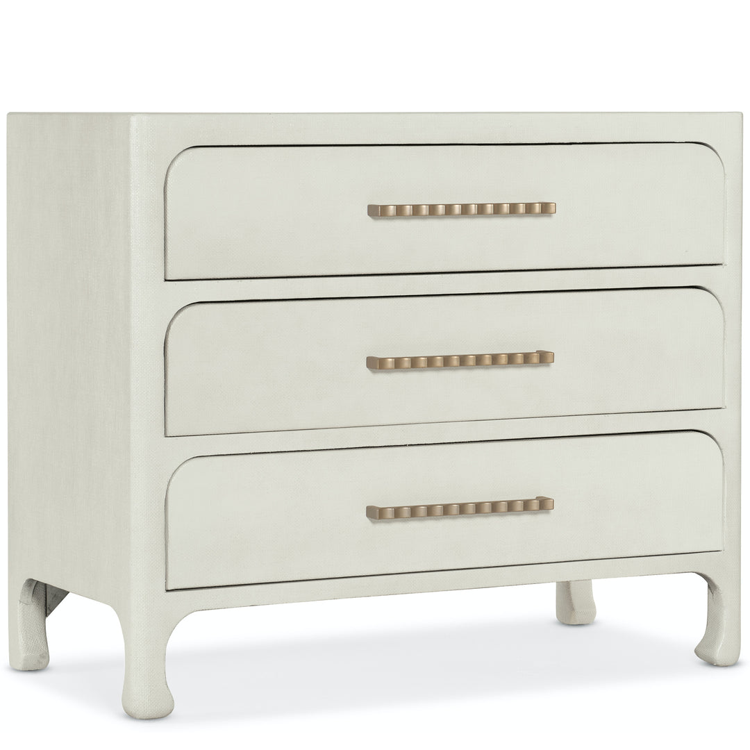CRUISER LACQUERED GRASSCLOTH CHEST: WHITE