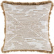 DEJA JUTE EMBROIDERED FRINGE PILLOW