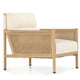 DEMPSEY CANE PANELED ARM CHAIR: IVORY