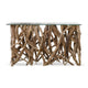 DRIFTED TEAK ROOT CONSOLE TABLE