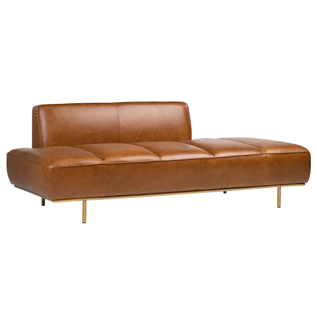 DYLAN VINTAGE CARAMEL LEATHER SOFA CHAISE