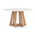 ELSA 55"RD WHITE MARBLE DINING TABLE