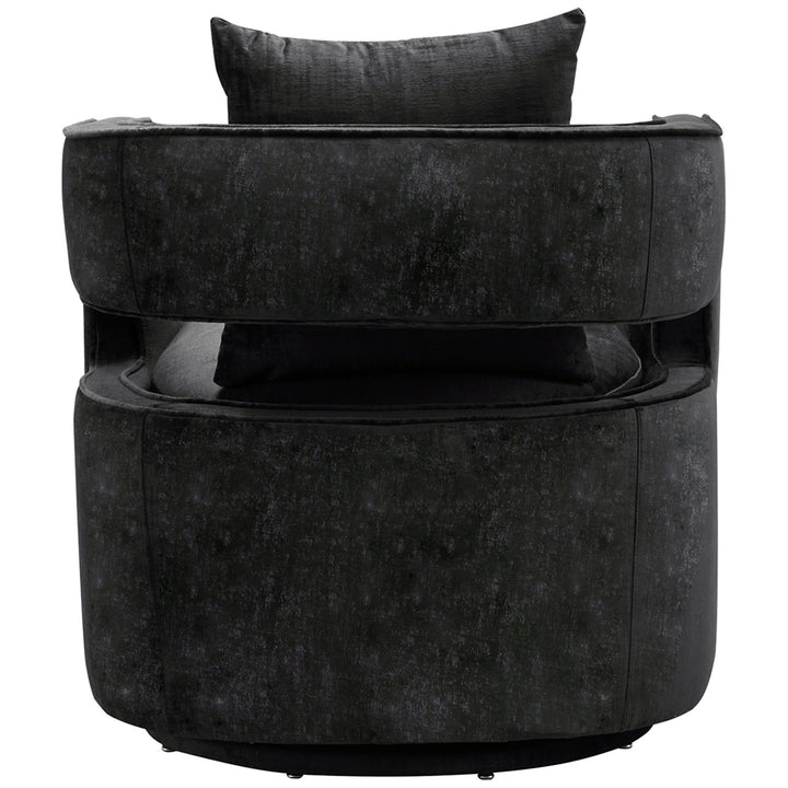 EMORY BLACK VELVET SWIVEL CHAIR
