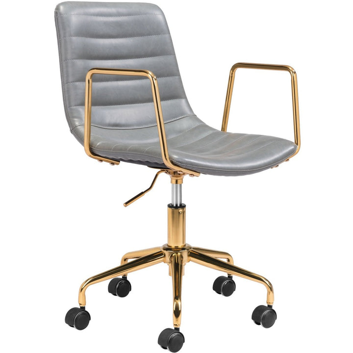 ERIC GREY + GOLD OFFICE CHAIR