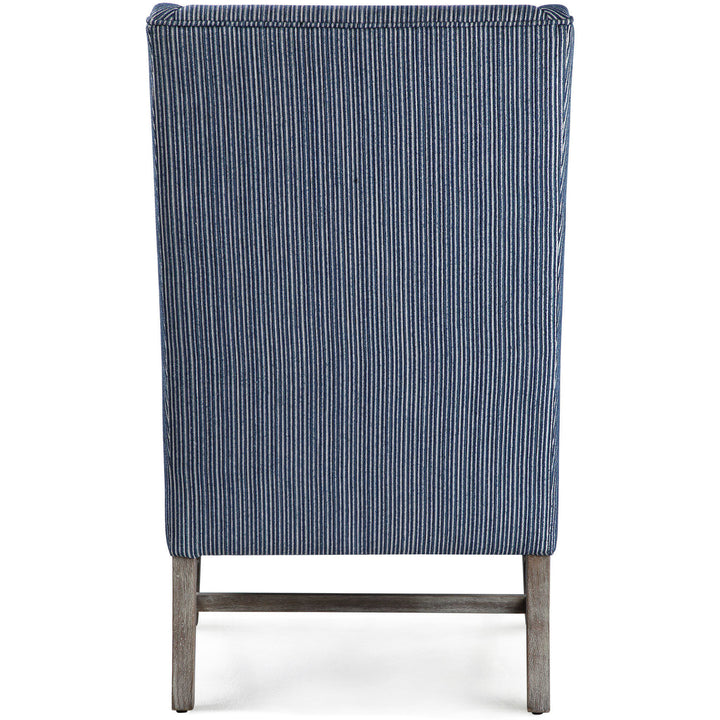 EUGENE BLUE STRIPED WINGBACK CHAIR